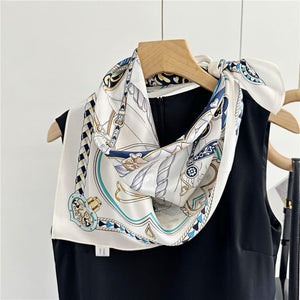 MaraSilk Pure Mulberry Silk Scarf - Square Crepe Satin MS122