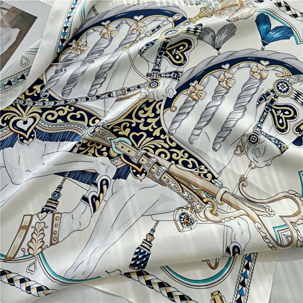 MaraSilk Pure Mulberry Silk Scarf - Square Crepe Satin MS122