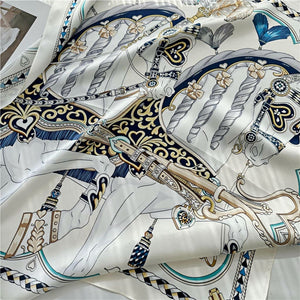 MaraSilk Pure Mulberry Silk Scarf - Square Crepe Satin MS122