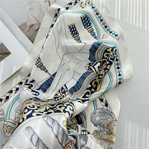 MaraSilk Pure Mulberry Silk Scarf - Square Crepe Satin MS122