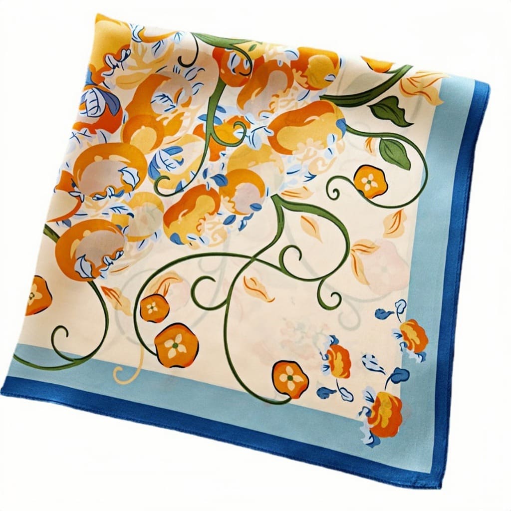 MaraSilk Pure Mulberry Silk Scarf - Square Crepe Satin MS123