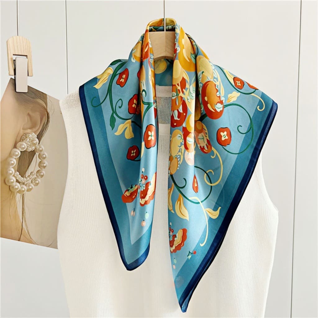 MaraSilk Pure Mulberry Silk Scarf - Square Crepe Satin MS123