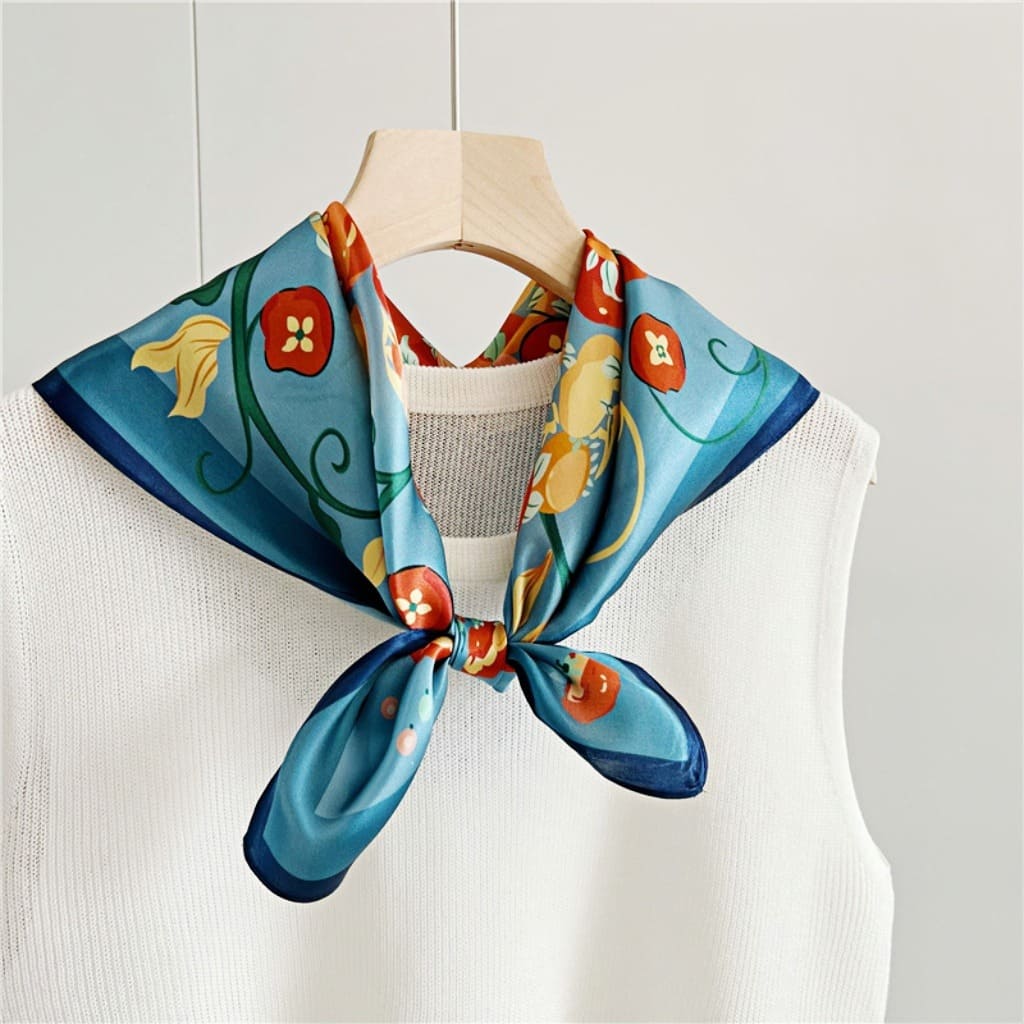 MaraSilk Pure Mulberry Silk Scarf - Square Crepe Satin MS123