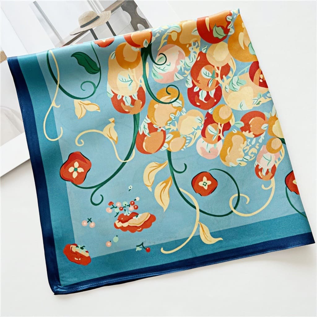 MaraSilk Pure Mulberry Silk Scarf - Square Crepe Satin MS123