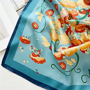 MaraSilk Pure Mulberry Silk Scarf - Square Crepe Satin MS123