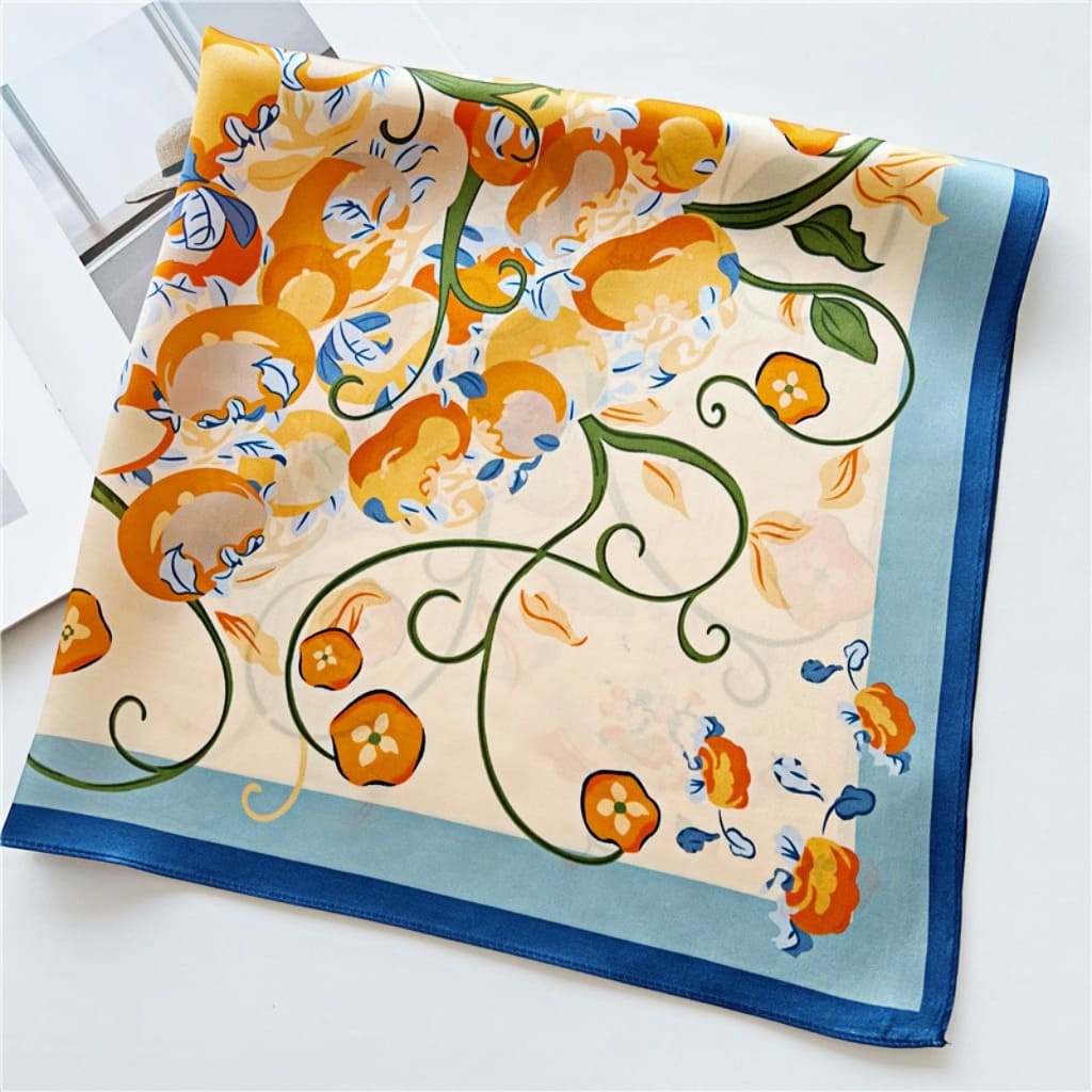 MaraSilk Pure Mulberry Silk Scarf - Square Crepe Satin MS123