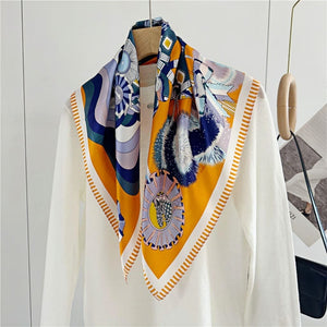 MaraSilk Pure Mulberry Silk Scarf - Square Crepe Satin MS124