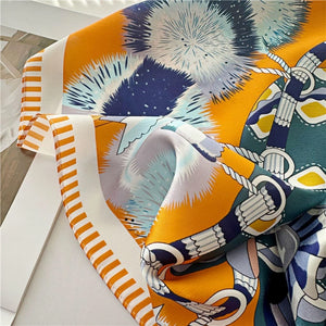 MaraSilk Pure Mulberry Silk Scarf - Square Crepe Satin MS124