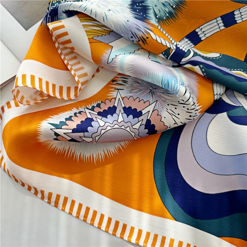 MaraSilk Pure Mulberry Silk Scarf - Square Crepe Satin MS124