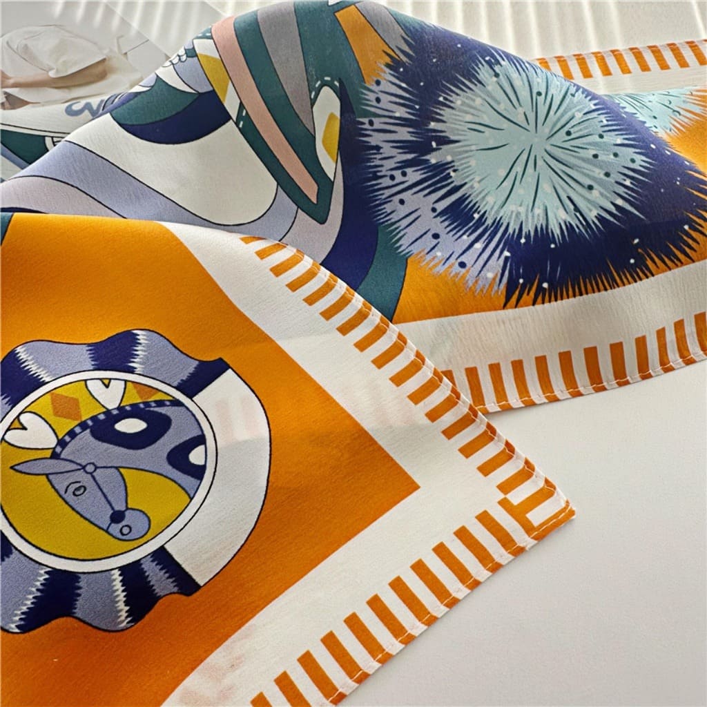 MaraSilk Pure Mulberry Silk Scarf - Square Crepe Satin MS124