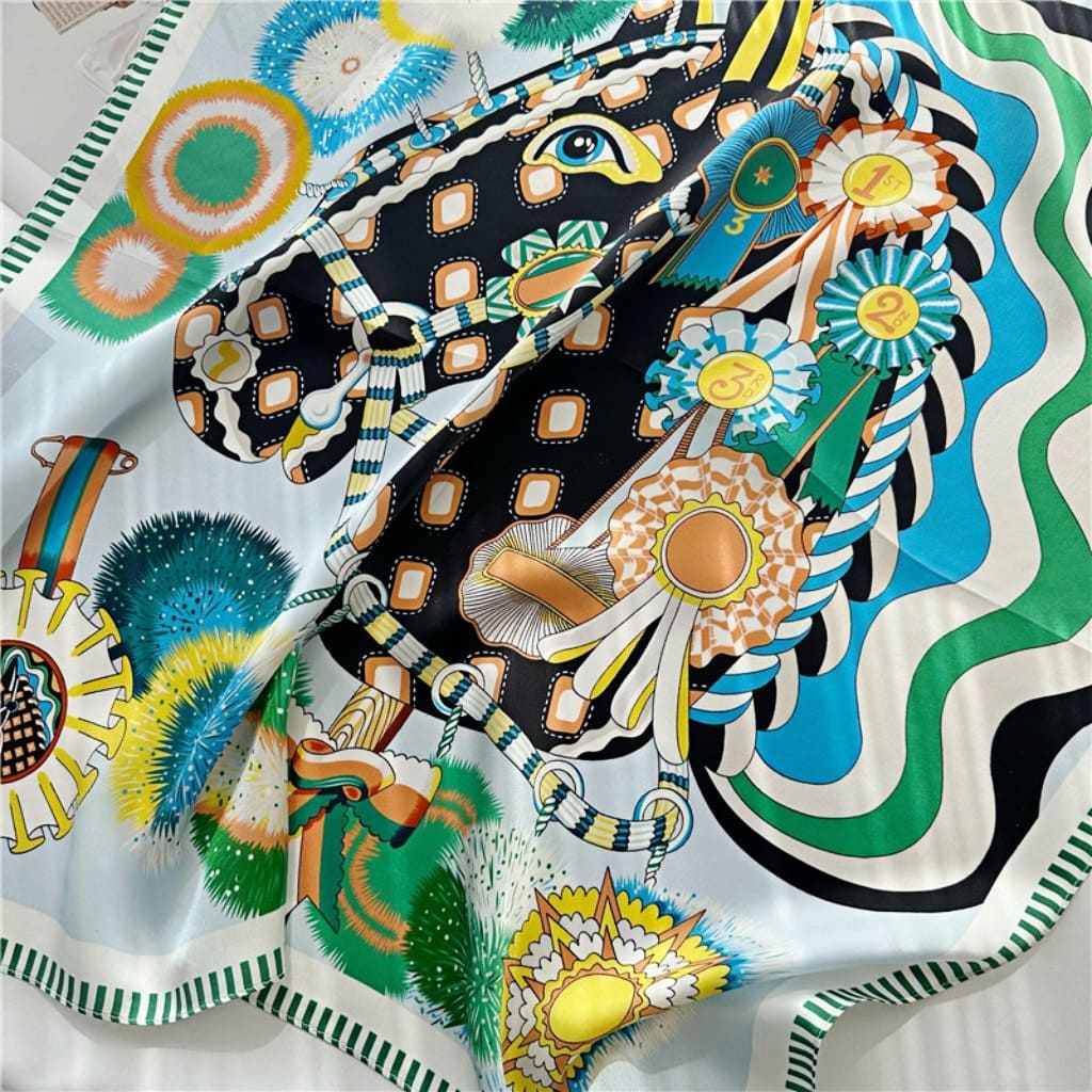 MaraSilk Pure Mulberry Silk Scarf - Square Crepe Satin MS124