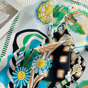 MaraSilk Pure Mulberry Silk Scarf - Square Crepe Satin MS124