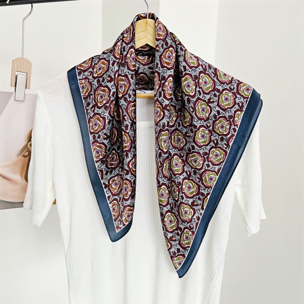 MaraSilk Pure Mulberry Silk Scarf - Square Crepe Satin MS125