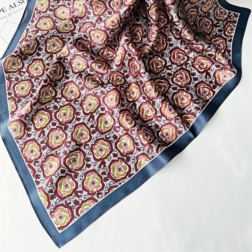 MaraSilk Pure Mulberry Silk Scarf - Square Crepe Satin MS125