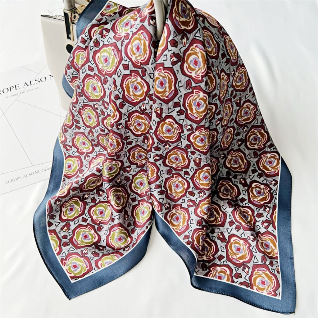 MaraSilk Pure Mulberry Silk Scarf - Square Crepe Satin MS125