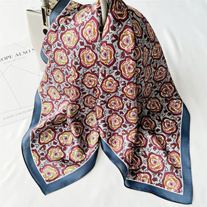 MaraSilk Pure Mulberry Silk Scarf - Square Crepe Satin MS125