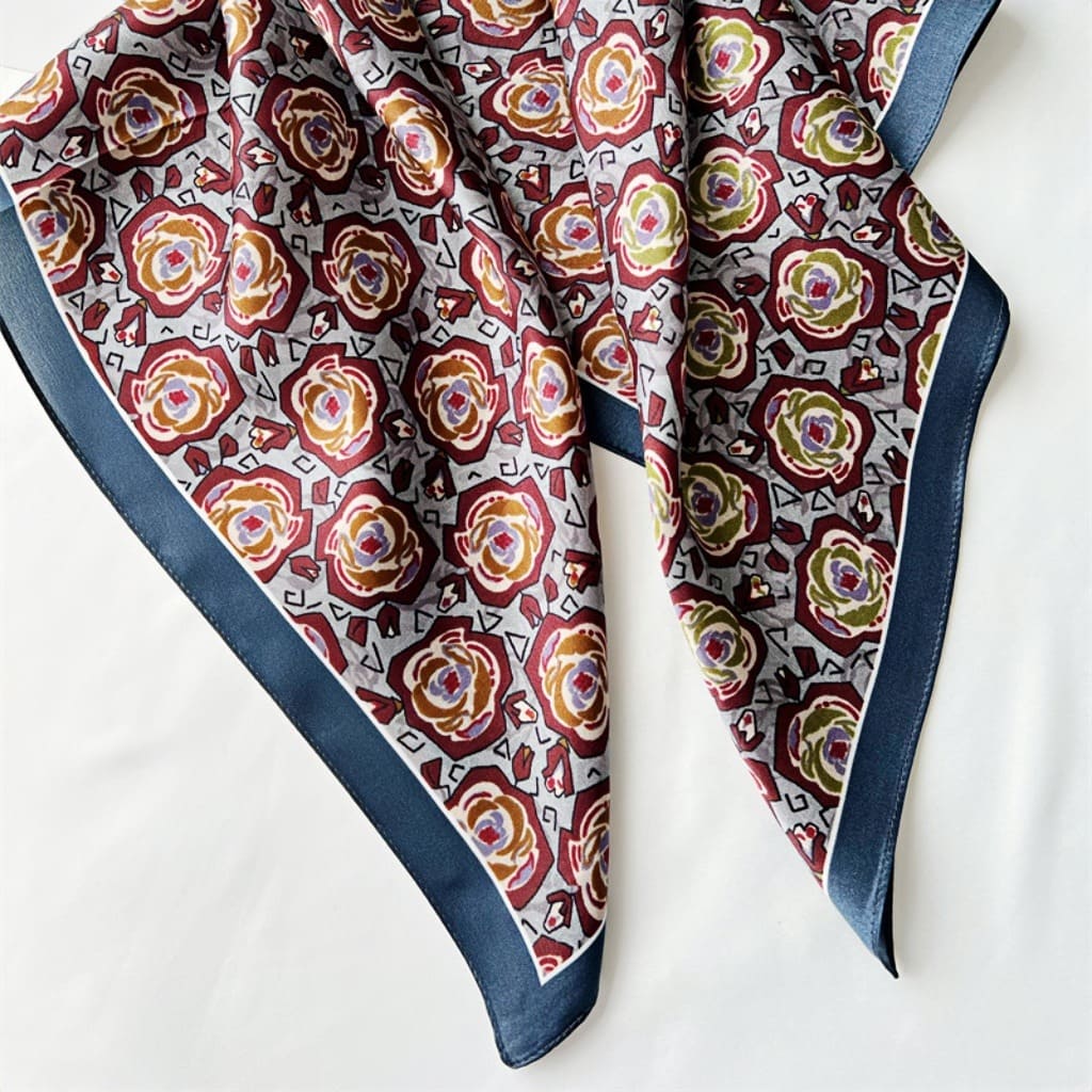 MaraSilk Pure Mulberry Silk Scarf - Square Crepe Satin MS125