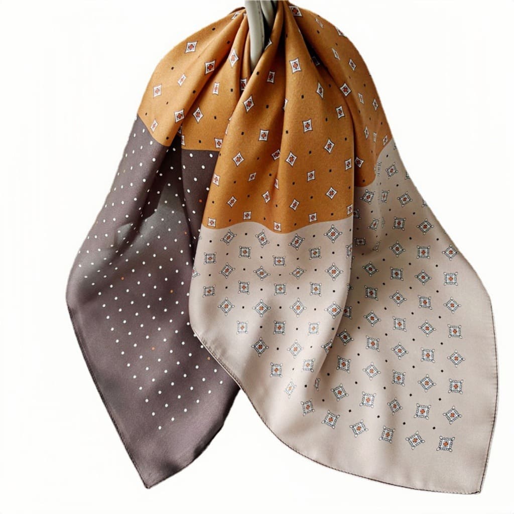MaraSilk Pure Mulberry Silk Scarf - Square Crepe Satin MS126
