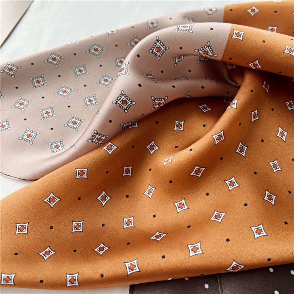 MaraSilk Pure Mulberry Silk Scarf - Square Crepe Satin MS126