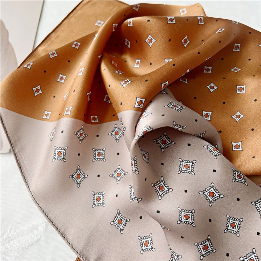 MaraSilk Pure Mulberry Silk Scarf - Square Crepe Satin MS126