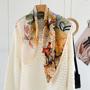 MaraSilk Pure Mulberry Silk Scarf - Square Crepe Satin MS127