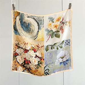 MaraSilk Pure Mulberry Silk Scarf - Square Crepe Satin MS127