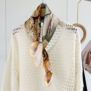 MaraSilk Pure Mulberry Silk Scarf - Square Crepe Satin MS127