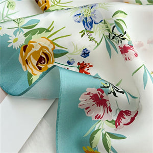 MaraSilk Pure Mulberry Silk Scarf - Square Crepe Satin MS128