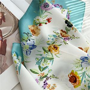 MaraSilk Pure Mulberry Silk Scarf - Square Crepe Satin MS128