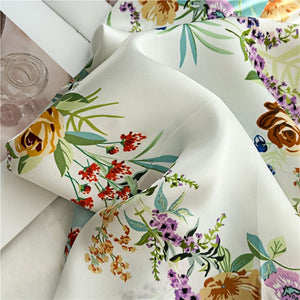 MaraSilk Pure Mulberry Silk Scarf - Square Crepe Satin MS128