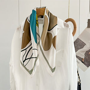 MaraSilk Pure Mulberry Silk Scarf - Square Crepe Satin MS129