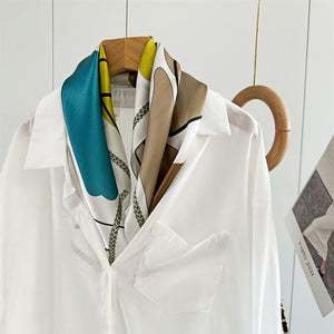 MaraSilk Pure Mulberry Silk Scarf - Square Crepe Satin MS129