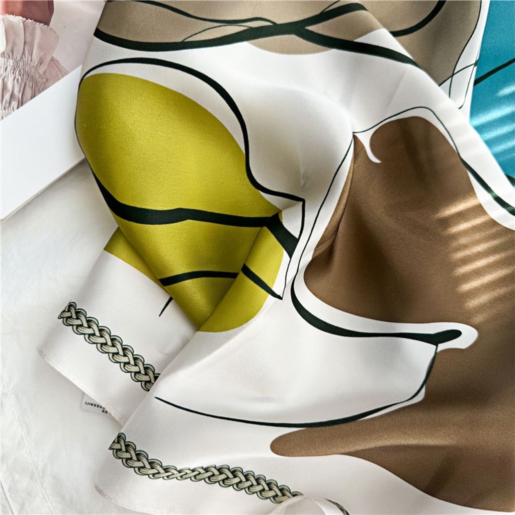 MaraSilk Pure Mulberry Silk Scarf - Square Crepe Satin MS129