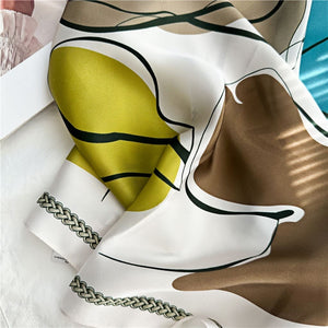 MaraSilk Pure Mulberry Silk Scarf - Square Crepe Satin MS129