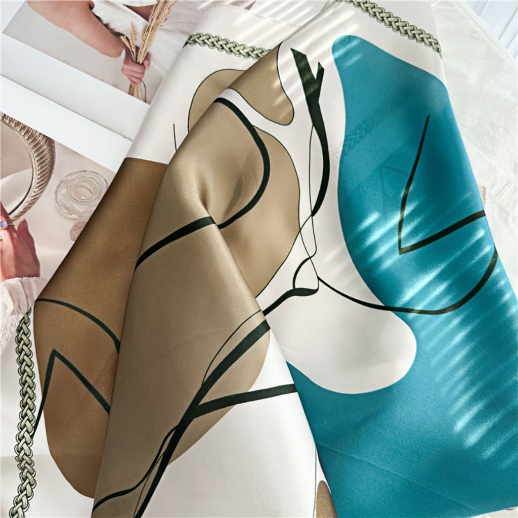 MaraSilk Pure Mulberry Silk Scarf - Square Crepe Satin MS129