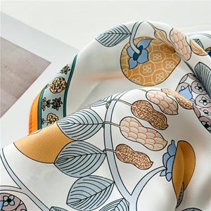 MaraSilk Pure Mulberry Silk Scarf Square Crepe Satin MS13-13