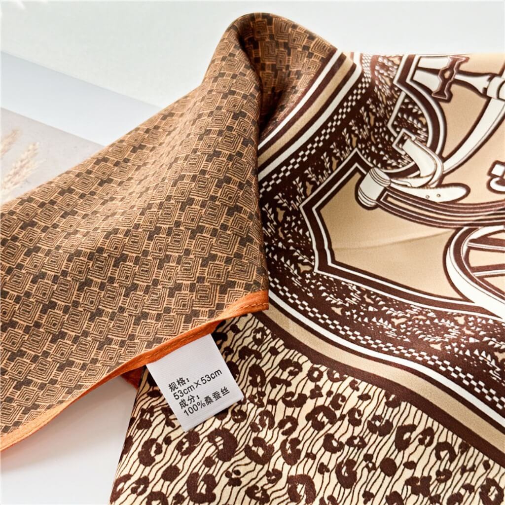 MaraSilk Pure Mulberry Silk Scarf Square Crepe Satin MS13-19