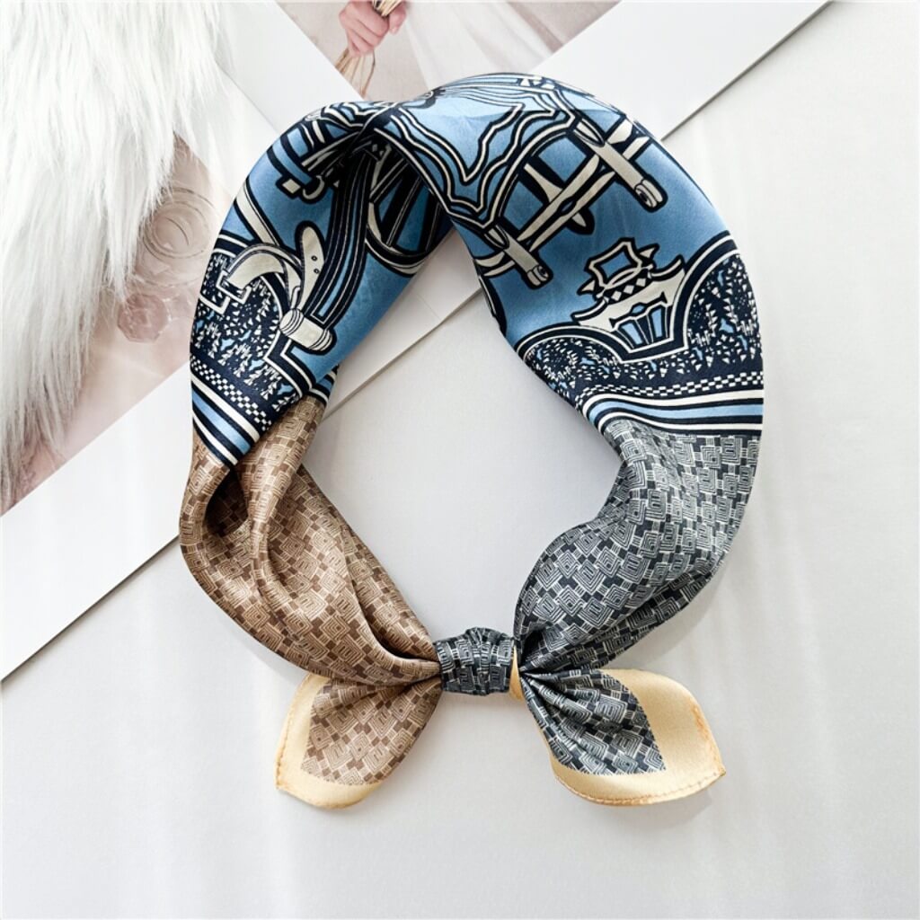 MaraSilk Pure Mulberry Silk Scarf Square Crepe Satin MS13-21