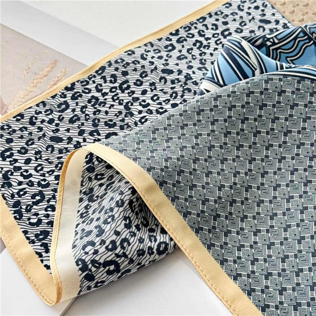 MaraSilk Pure Mulberry Silk Scarf Square Crepe Satin MS13-24