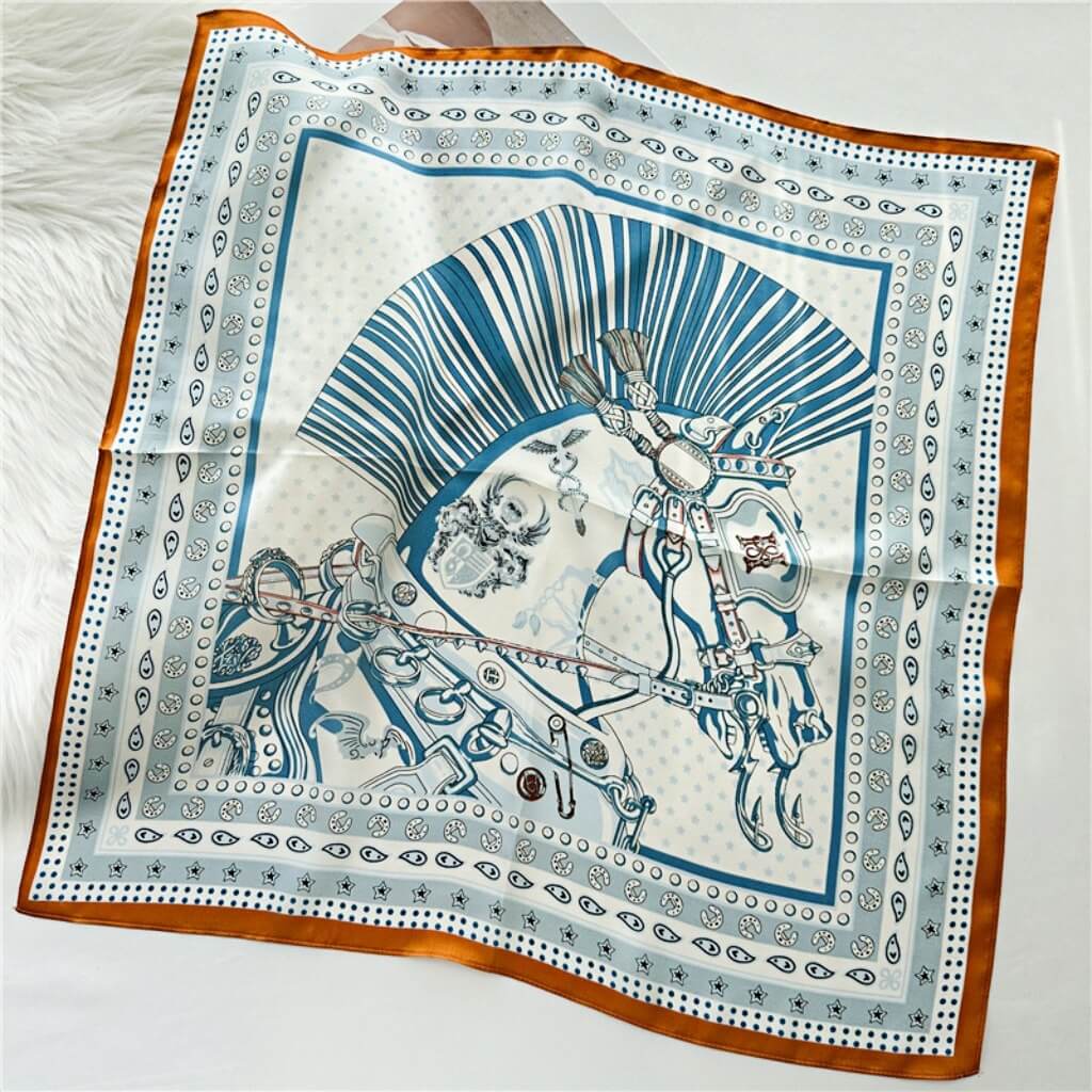 MaraSilk Pure Mulberry Silk Scarf Square Crepe Satin MS13-29