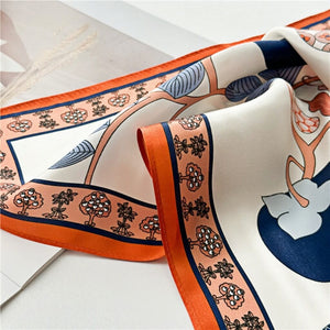 MaraSilk Pure Mulberry Silk Scarf Square Crepe Satin MS13-