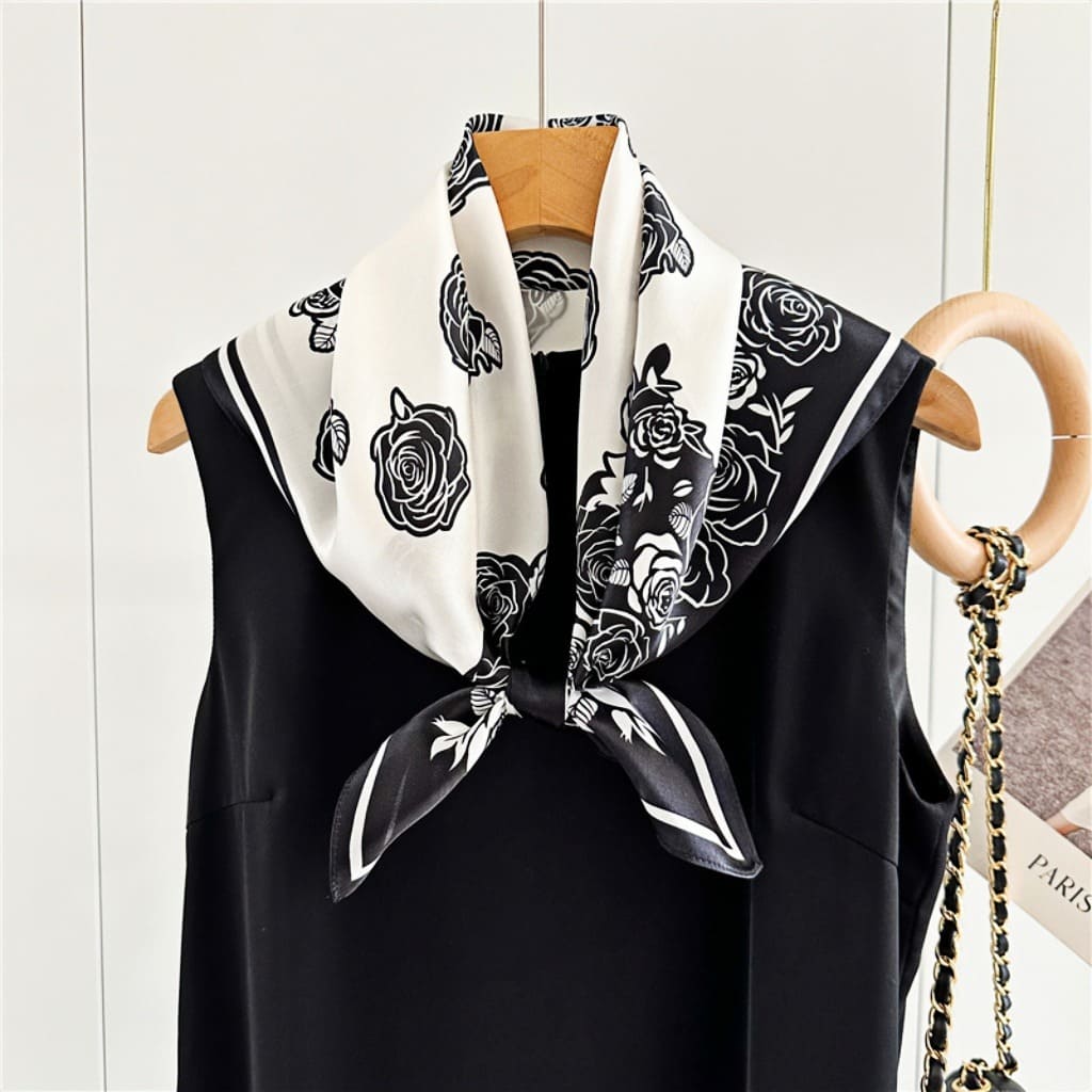 MaraSilk Pure Mulberry Silk Scarf - Square Crepe Satin MS130 25" x 25" MS13001