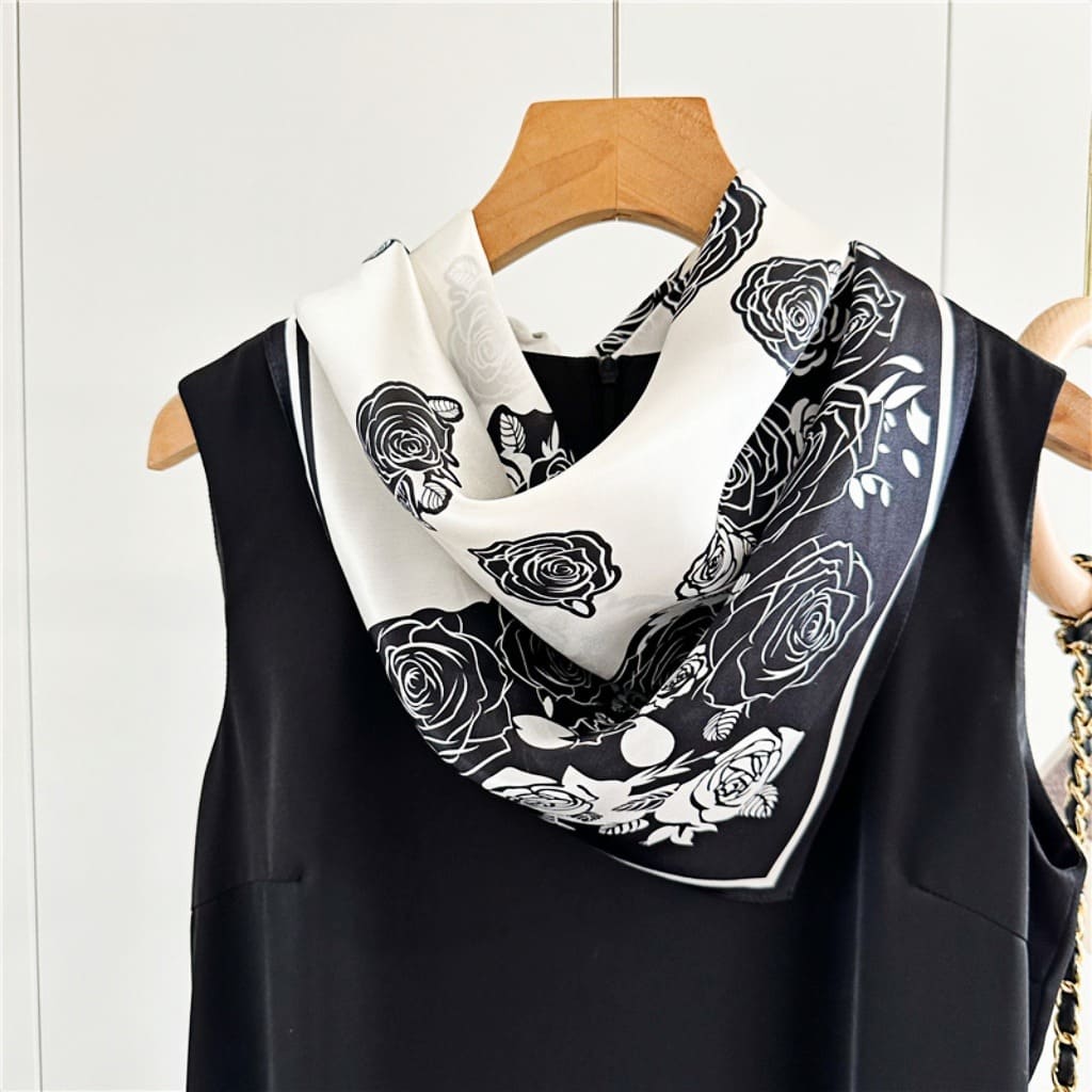 MaraSilk Pure Mulberry Silk Scarf - Square Crepe Satin MS130