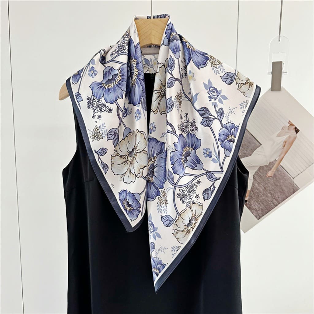MaraSilk Pure Mulberry Silk Scarf - Square Crepe Satin MS131