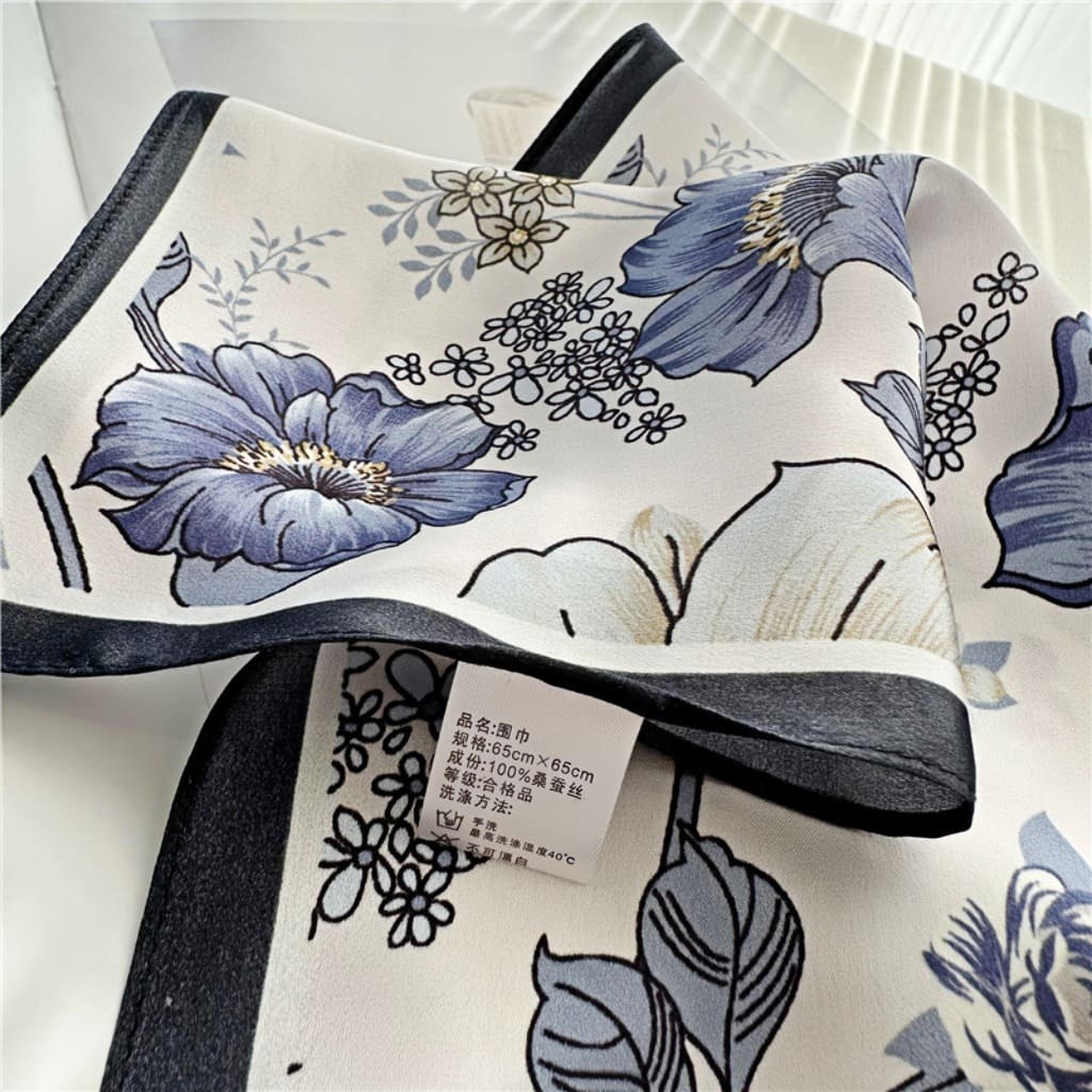 MaraSilk Pure Mulberry Silk Scarf - Square Crepe Satin MS131