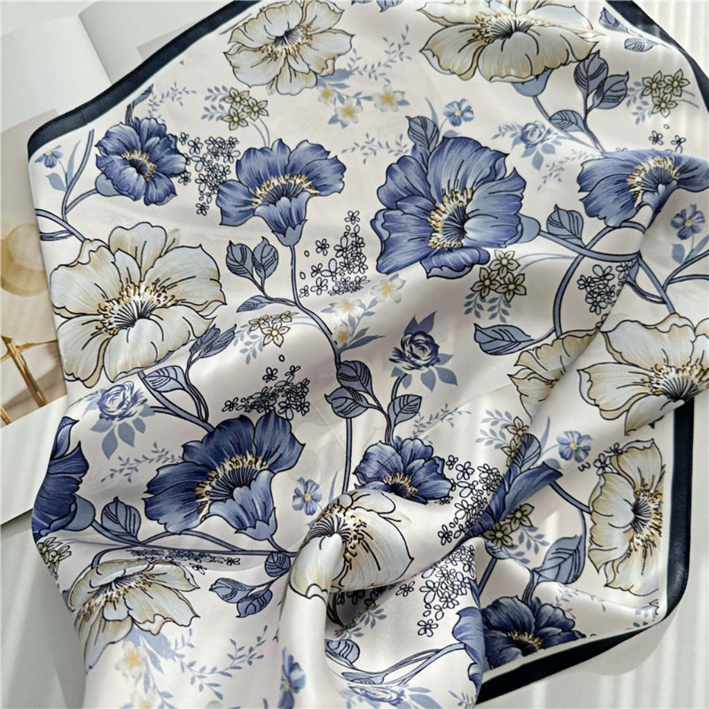 MaraSilk Pure Mulberry Silk Scarf - Square Crepe Satin MS131