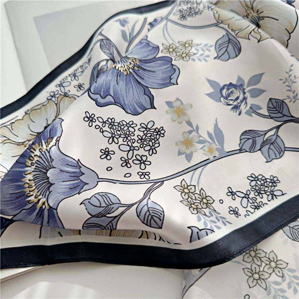 MaraSilk Pure Mulberry Silk Scarf - Square Crepe Satin MS131