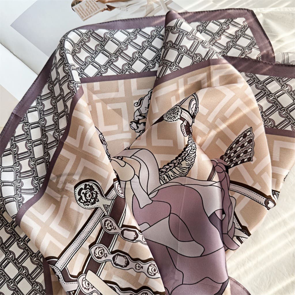 MaraSilk Pure Mulberry Silk Scarf - Square Crepe Satin MS133