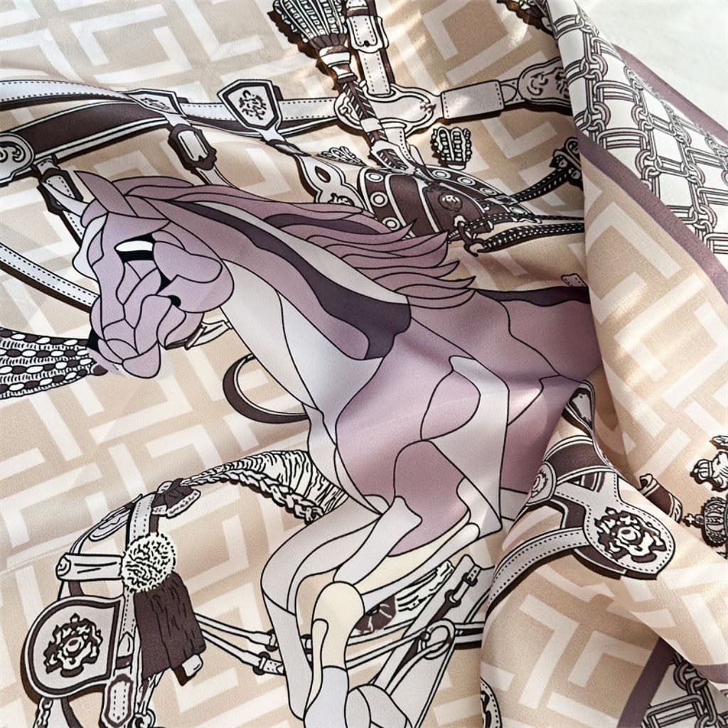 MaraSilk Pure Mulberry Silk Scarf - Square Crepe Satin MS133