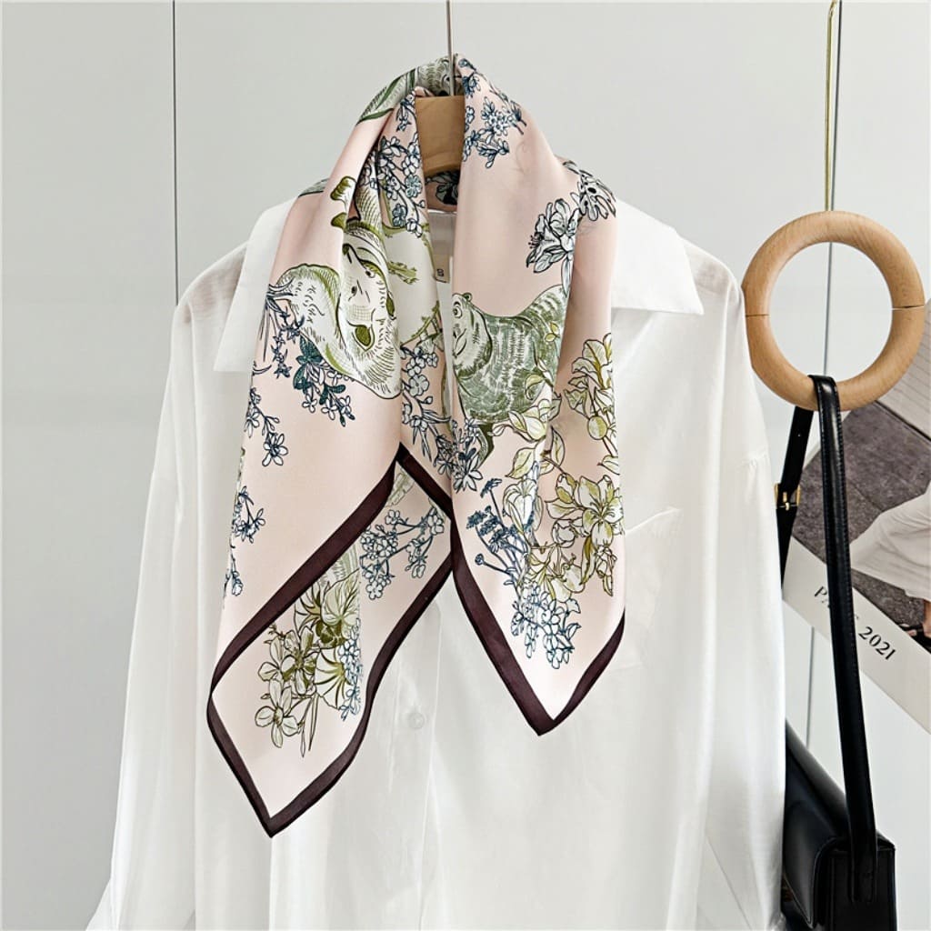 MaraSilk Pure Mulberry Silk Scarf - Square Crepe Satin MS134